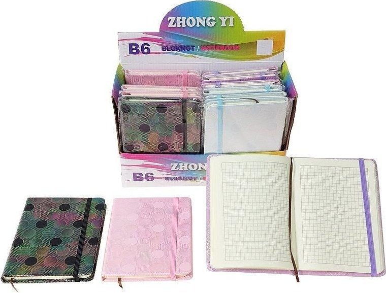 Notes B6 z gumką MIX