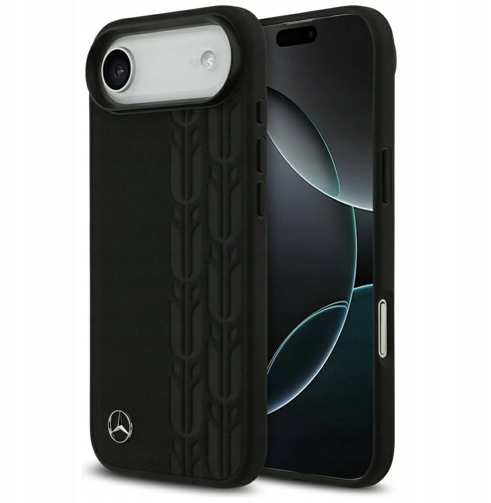 Mercedes Etui Leather Laurel Leaves MagSafe do iPhone Air czarny