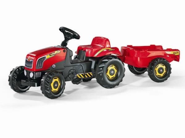 Rolly Toys Traktor Rolly Kid czerwony z przyczepą (5012121)
