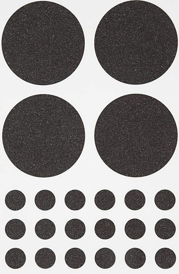 Creative Company Naklejki Czarne brokatowe kółka