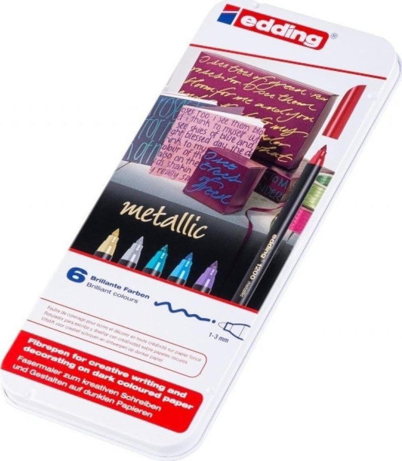 Edding Pisaki metaliczne 1-3mm 6 kolorów