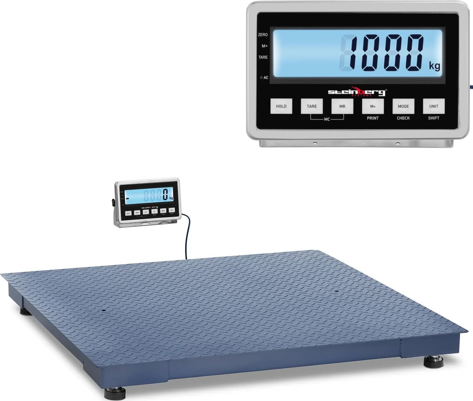 Steinberg Waga platformowa magazynowa LCD 120 x 120 cm 1000 kg / 0.2 kg Waga platformowa magazynowa LCD 120 x 120 cm 1000 kg / 0.2 kg