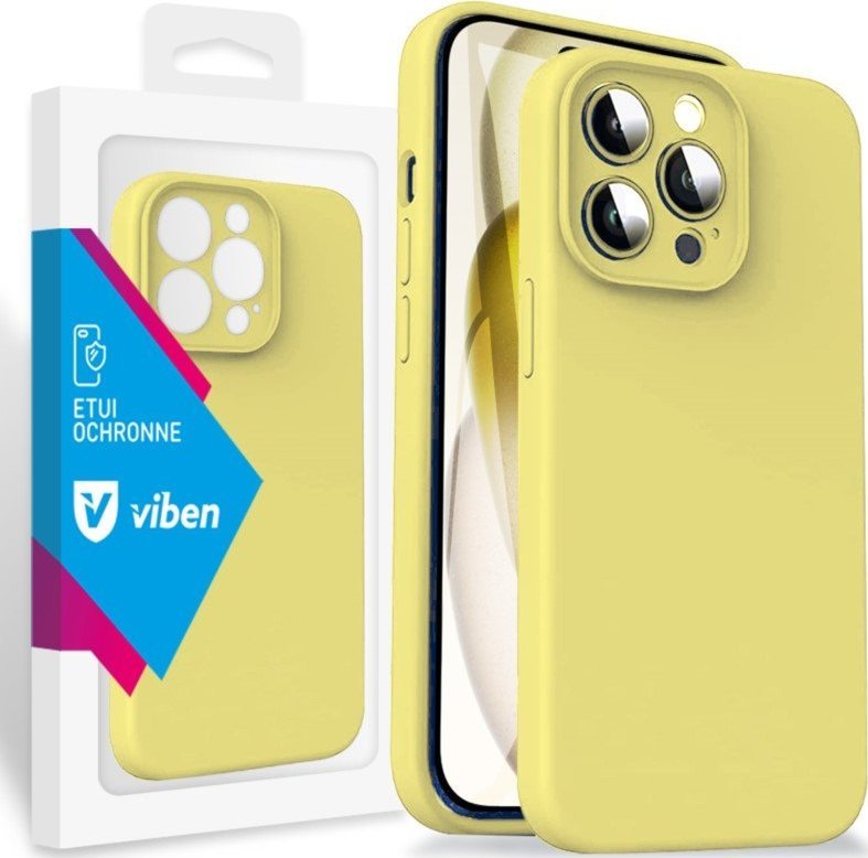 Viben VIBEN Etui Obudowa Liquid iPhone 15 Pro Max : Kolor - żółty