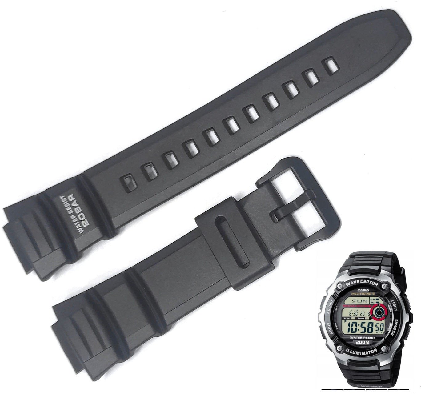 Pasek do zegarka Casio WV-200R czarny 10318240 .