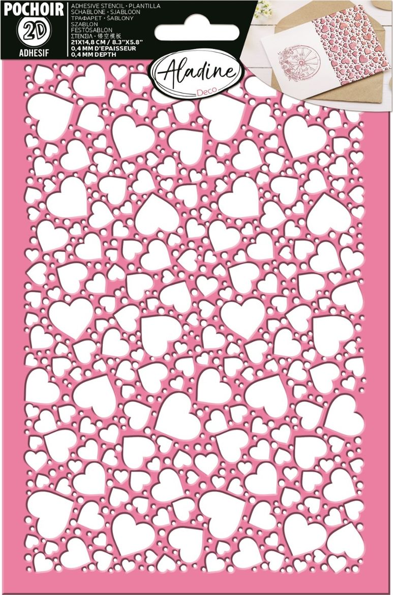 Aladine Szablon samoprzylepny 3D Serca