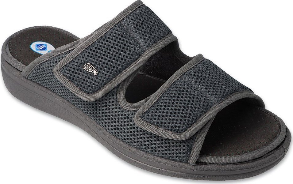 Dr Orto Dr Orto klapki ortopedyczne szerokie męskie czarne 45