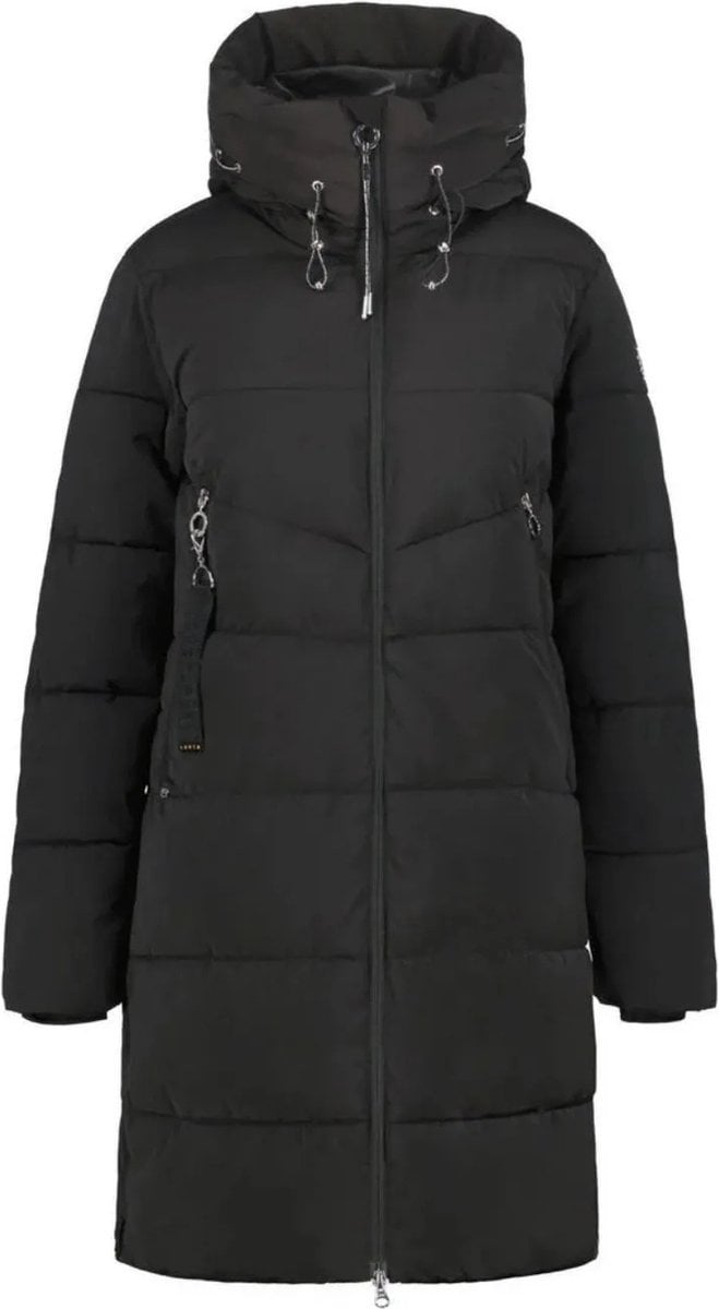Luhta moteriškas žieminis paltas INKOO, juodas