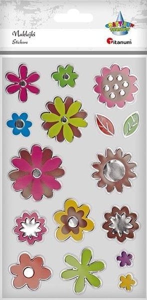 Titanum Naklejki foliowe kwiaty mix 16szt.
