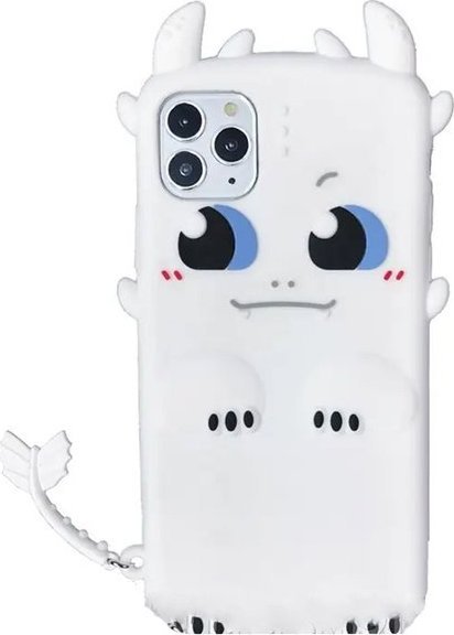 GEL ETUI DO IPHONE 13 PRO CASE OBUDOWA BIAŁY SMOK