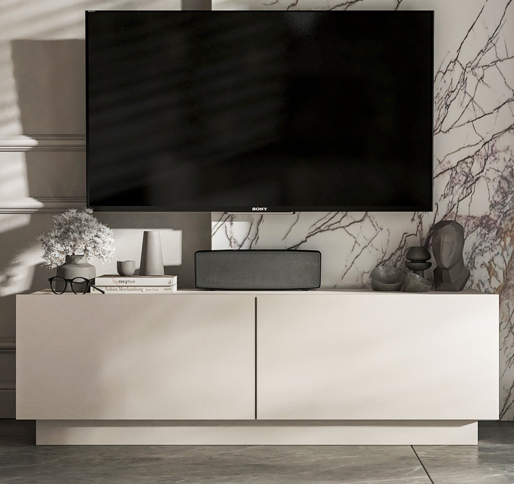 Szafka RTV komoda Kaszmir Mat 120 cm mała stojąca / wisząca