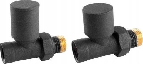 IDMAR Zestaw zaworów grzejnikowych prosty antracyt