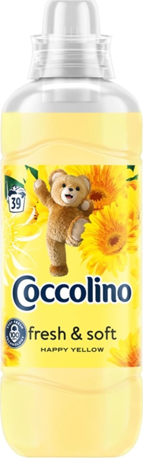 Unilever COCCOLINO Fresh & Soft Płyn do płukania tkanin Happy Yellow 975ml (39 prań)
