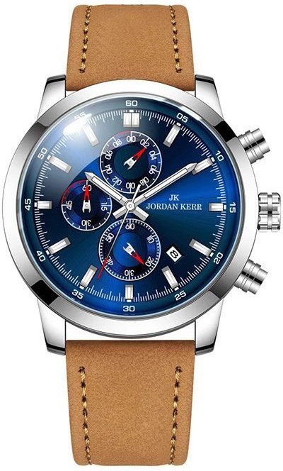 Zegarek Jordan Kerr L1076 IPS NTBP męski chronograf 44 mm .