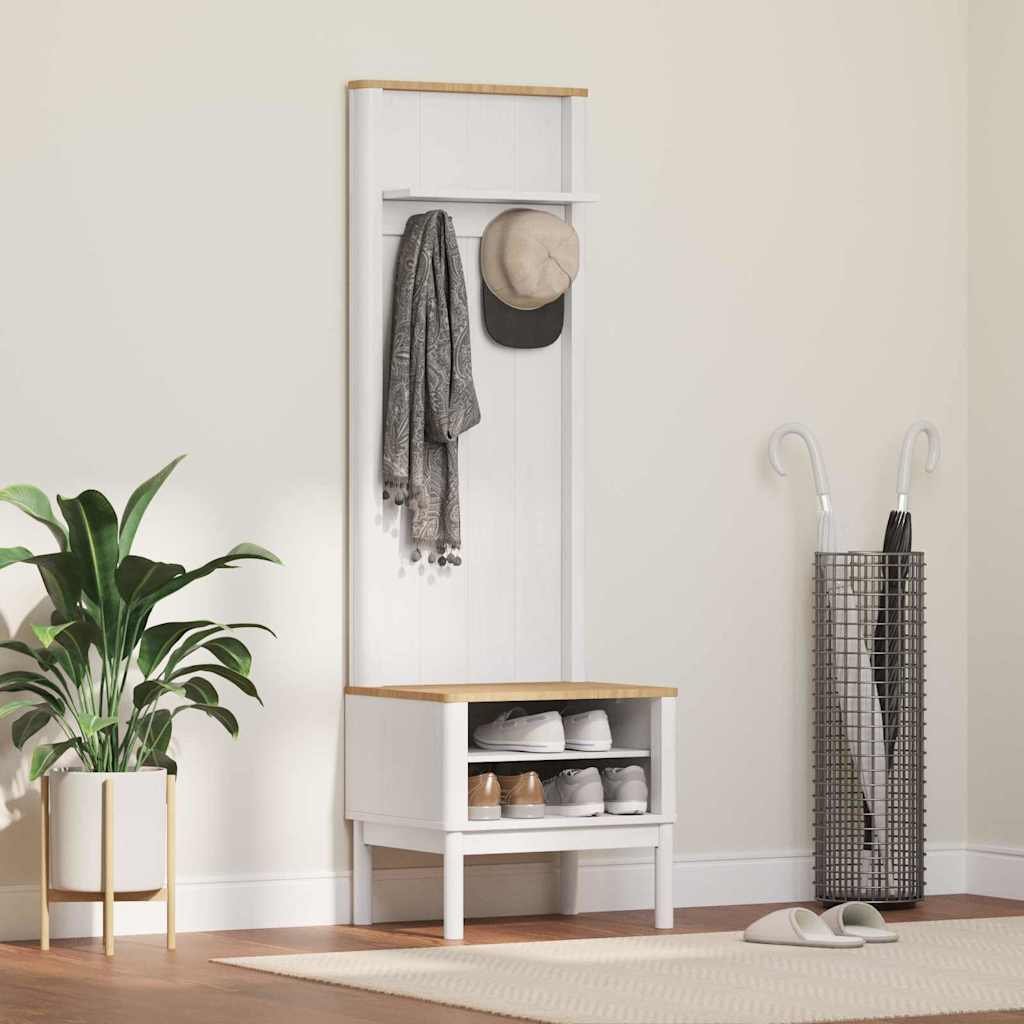 vidaXL Szafka do korytarza z półką FLORO Biały 50 x 40 x 158 cm