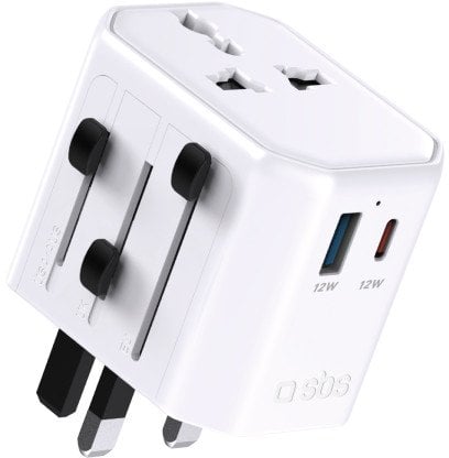 SBS travel charger 2500W Europe/USA/Asia/Africa USB/USB-C