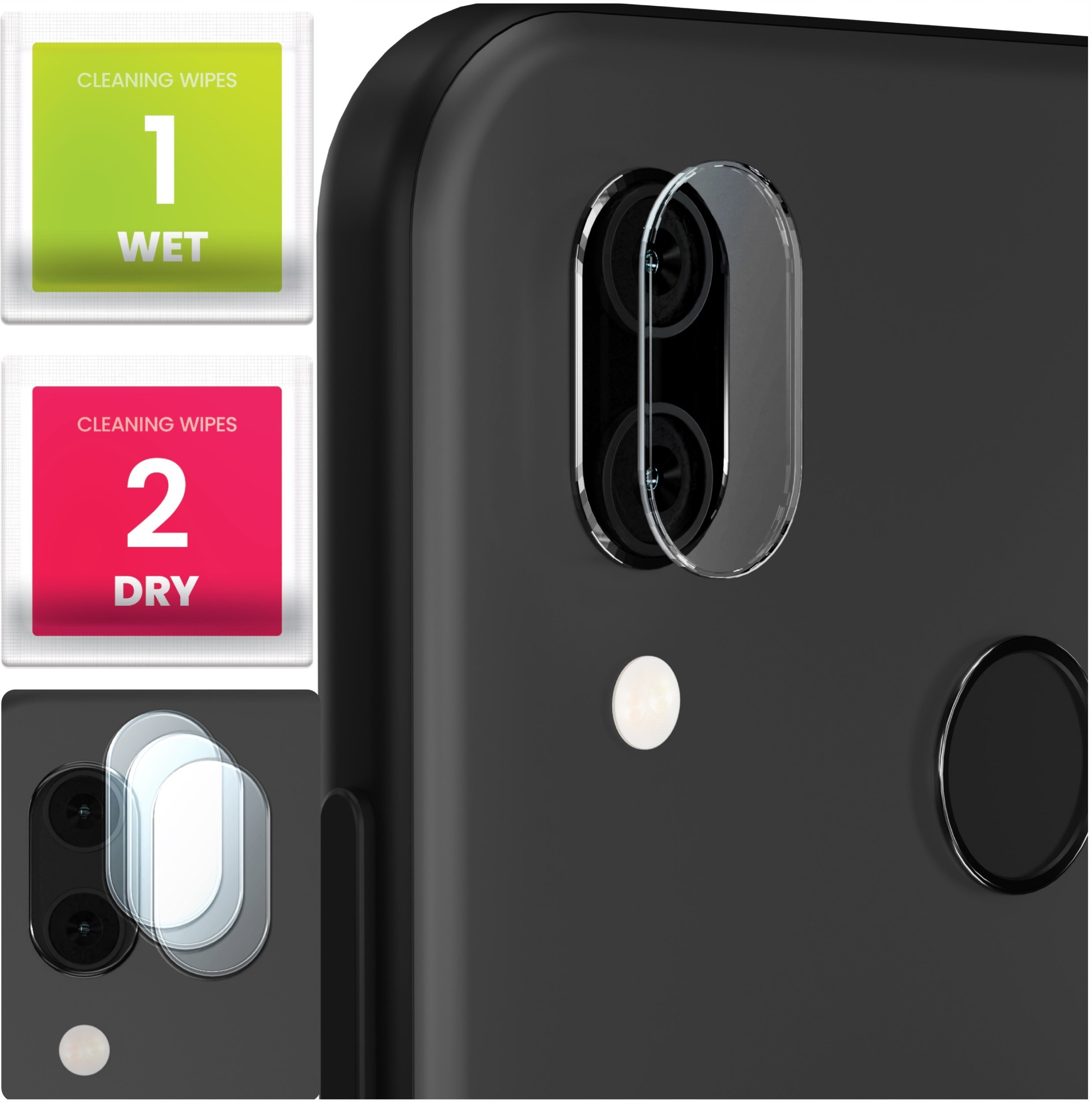 3-PAK Szkło Na Aparat Do Huawei P20 Lite (Hartowane, Ochronne, Na Obiektyw)