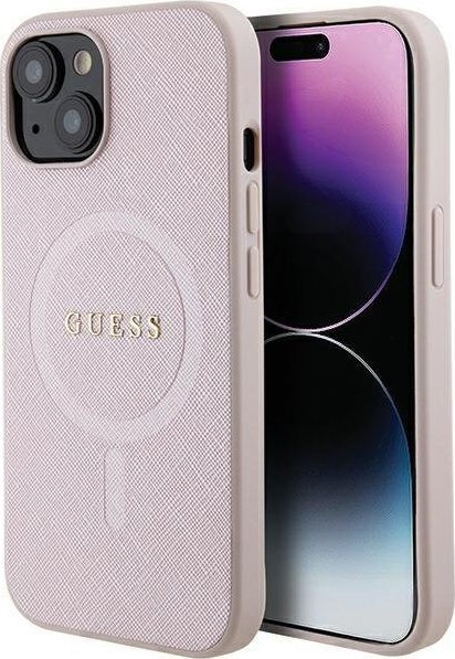 Guess GUHMP15MPSAHMCP iPhone 15 Plus 6.7" różowy/pink hardcase Saffiano MagSafe