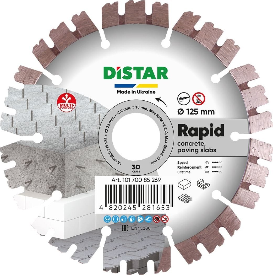 Distar Diamentowa tarcza tnąca Distar 1A1RSS 125 Rapid