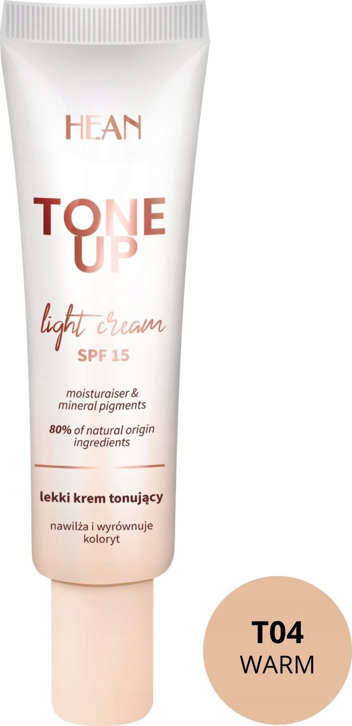 Hean Tone Up Lekki krem tonujący 30ml Warm (T04)
