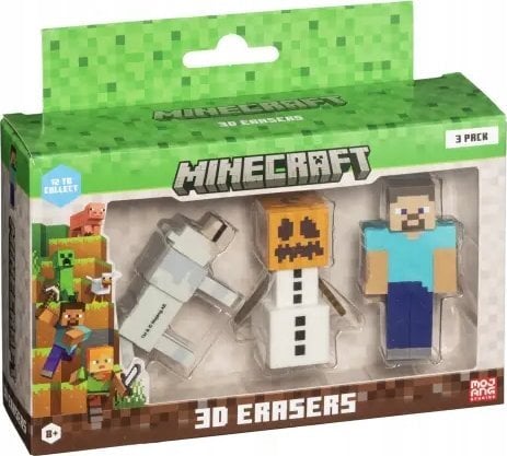 Figurka HP *****MINECRAFT 3D Erasers 3pack B 14232