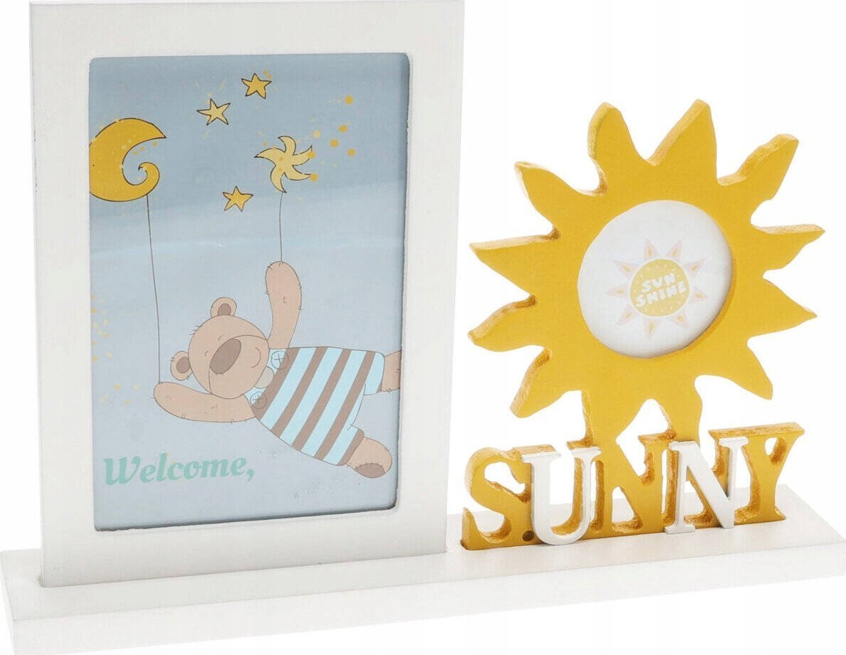 Stojąca ramka z dekoracją, 25,5 x 5 x 18,5 cm