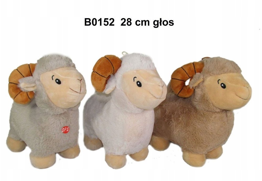 Sun-Day Pluszowy Baran z głosem 28 cm - 3 kolory