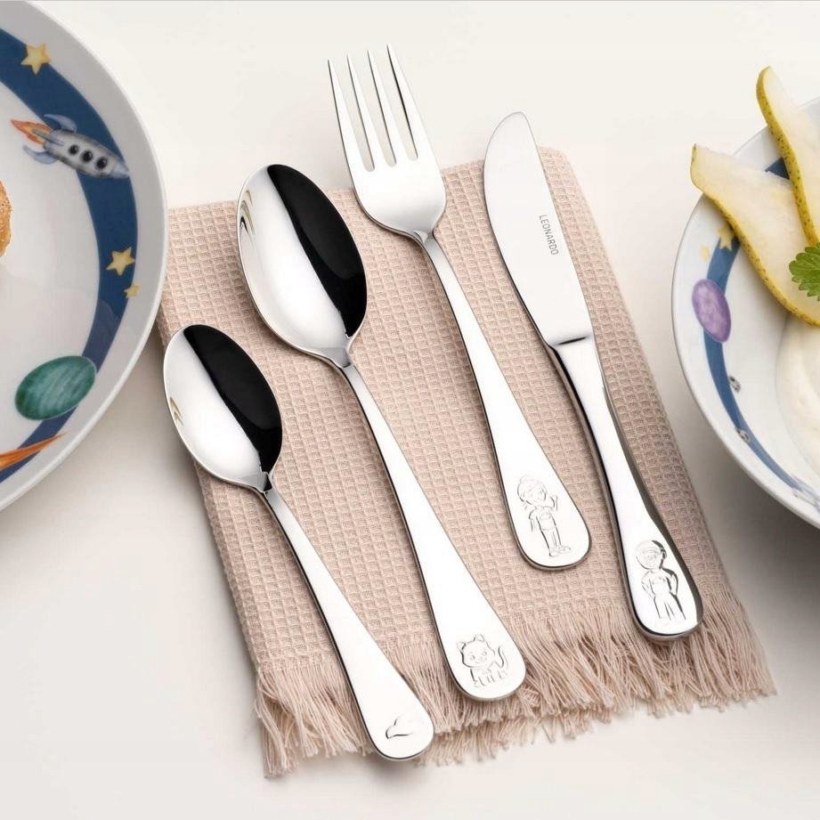 Leonardo Zestaw 4cz sztućców dla dzieci AVVENTURA - Leonardo