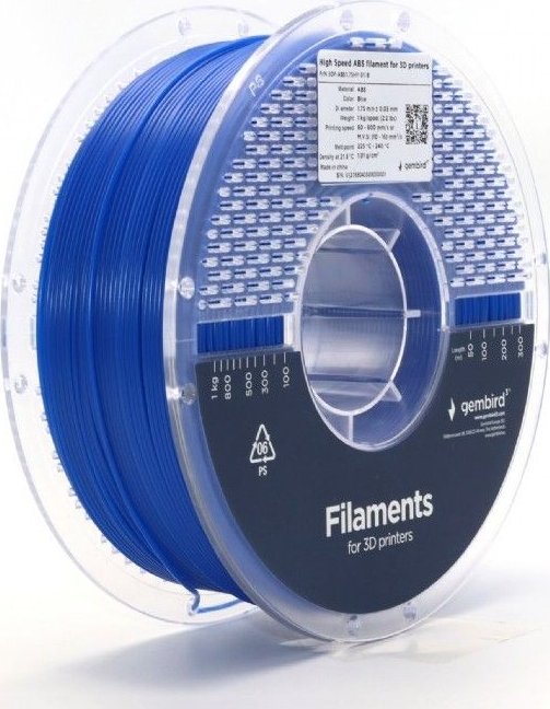 Gembird GEMBIRD Filament ABS High Speed niebieski 1 75 mm 1 kg