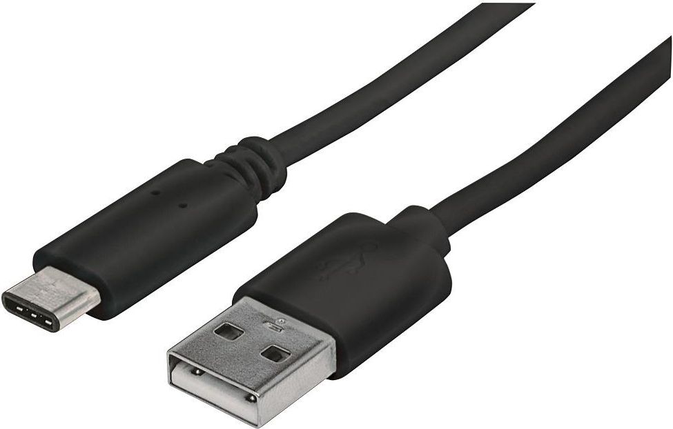 Kabel USB Manhattan USB-A - USB-C 1 m Czarny (353298)