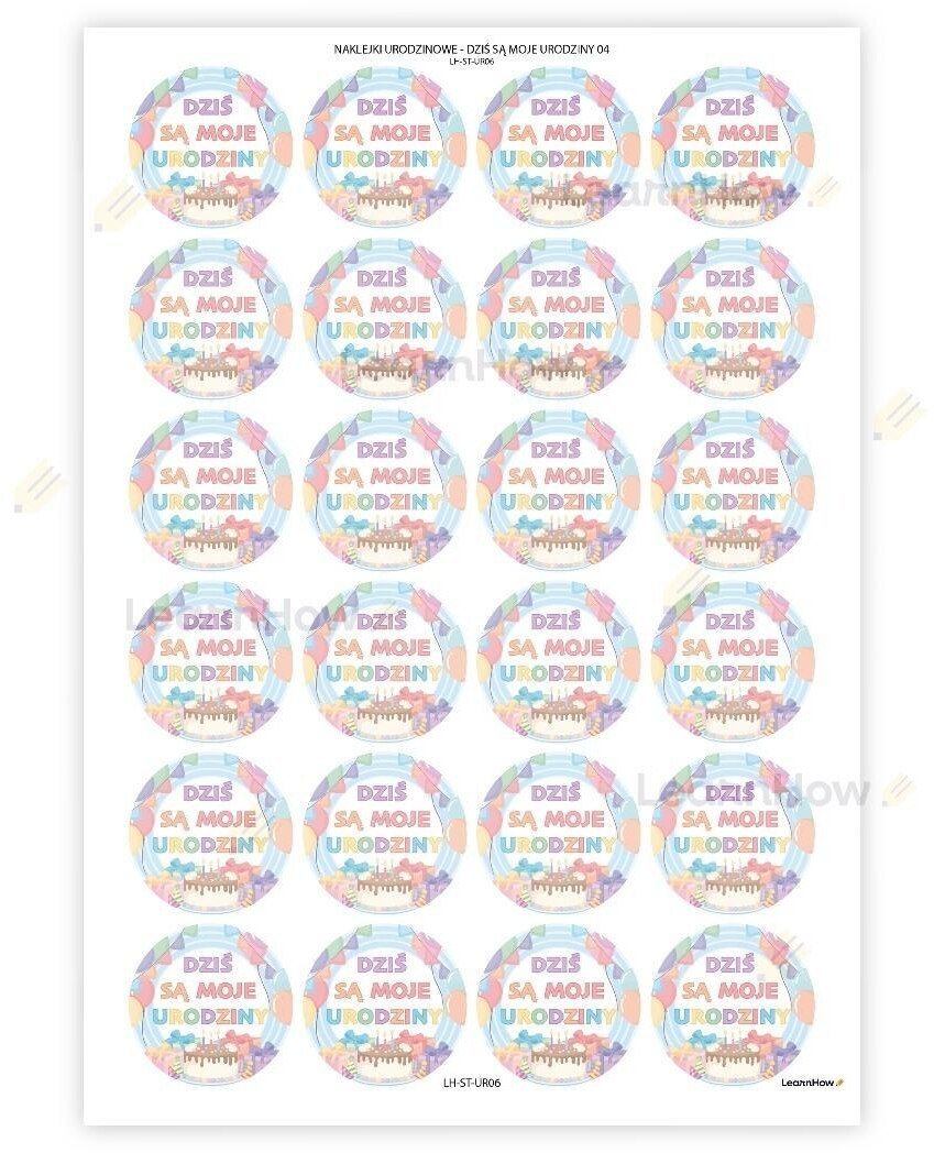 Naklejki dziś są moje urodziny