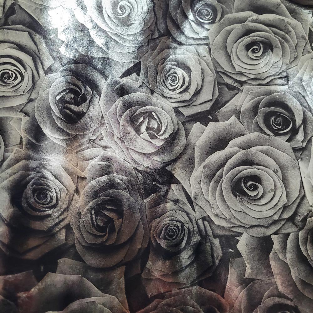 Fastima Papier do pakowania prezentów prezentów 57cmx2m 2m573 róże szare