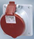 Mennekes Gniazdo tablicowe skośne 5P 16A 400V czerwone IP44 3093 (MEN3093)