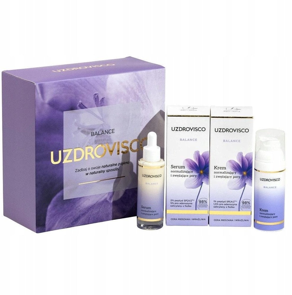UZDROVISCO_SET Balance krem normalizujący 50ml + serum normalizujące 30ml