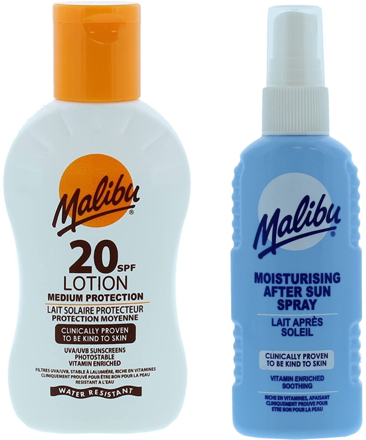 Malibu SPF20 Balsam 100ml + Spray Po Opalaniu 100ml