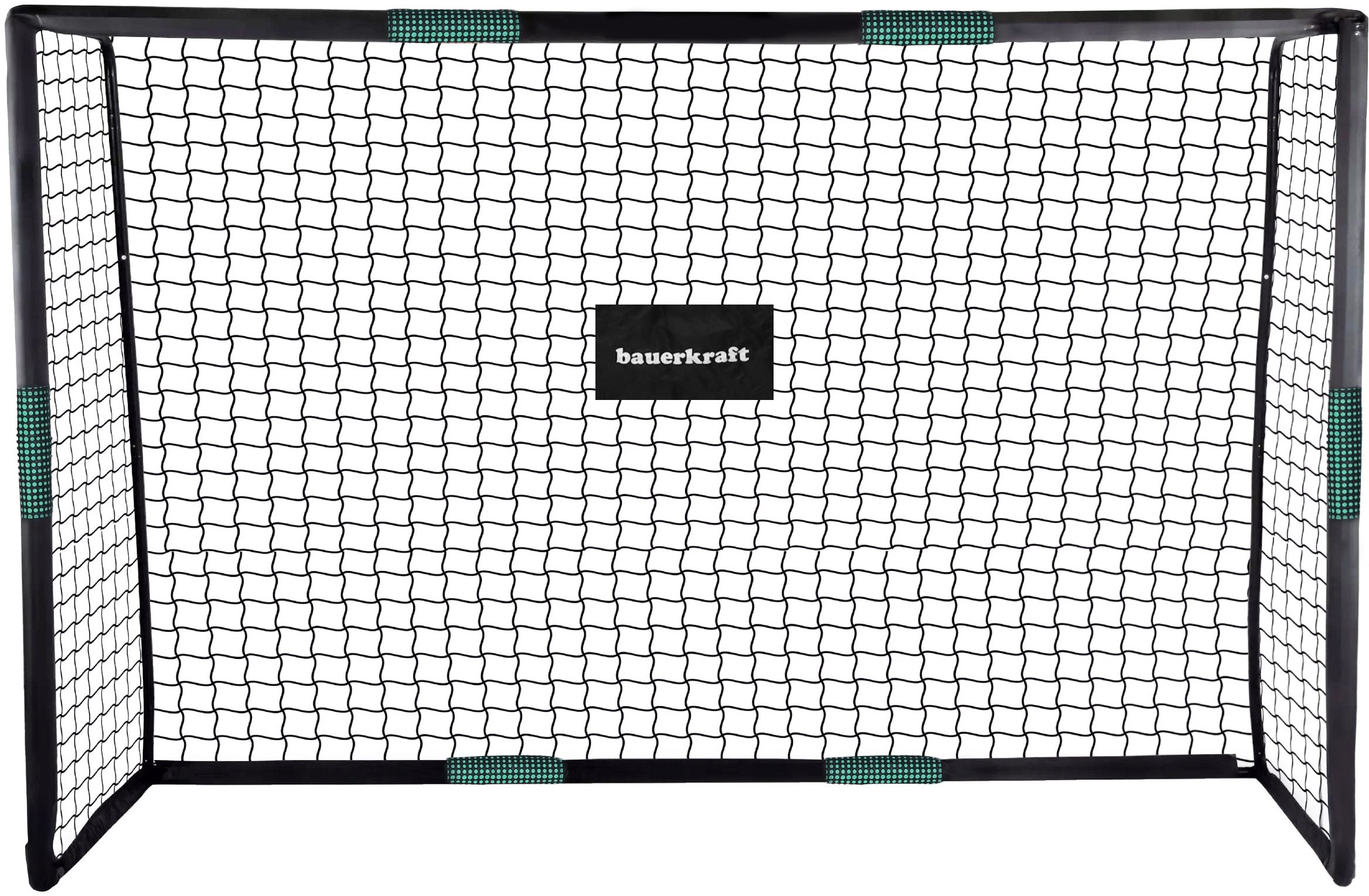 Metalowa bramka piłkarska z siatką treningowa do gry w piłkę nożną 180x120x60 cm czarno-zielona