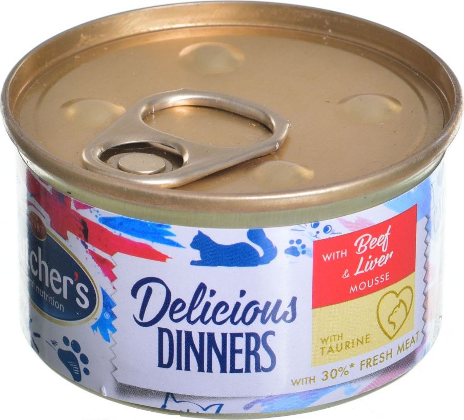 Butcher’s Classic Delicious Dinners z wołowiną i wątróbką - puszka 85 g