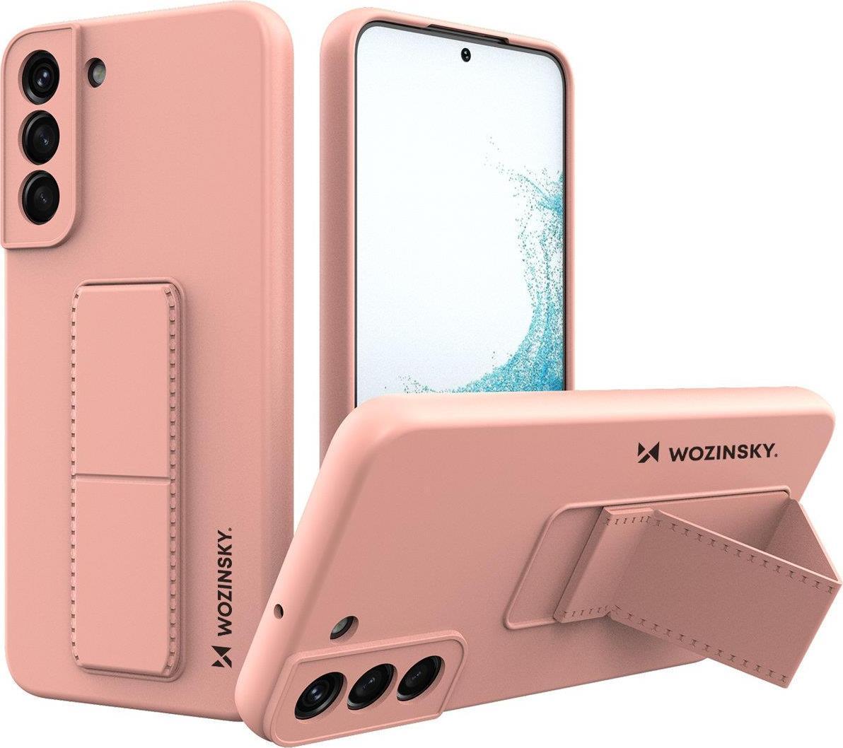 Wozinsky Kickstand Case Silikonowe Etui Samsung Galaxy S22+ Różowy