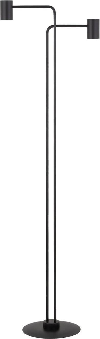 Lampa podłogowa Sigma 2-punktowa lampa stojąca Luis podłogowa do salonu czarna