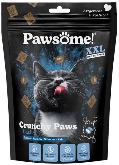 Pawsome Crunchy Paws Przysmak dla Kota Łosoś 150g