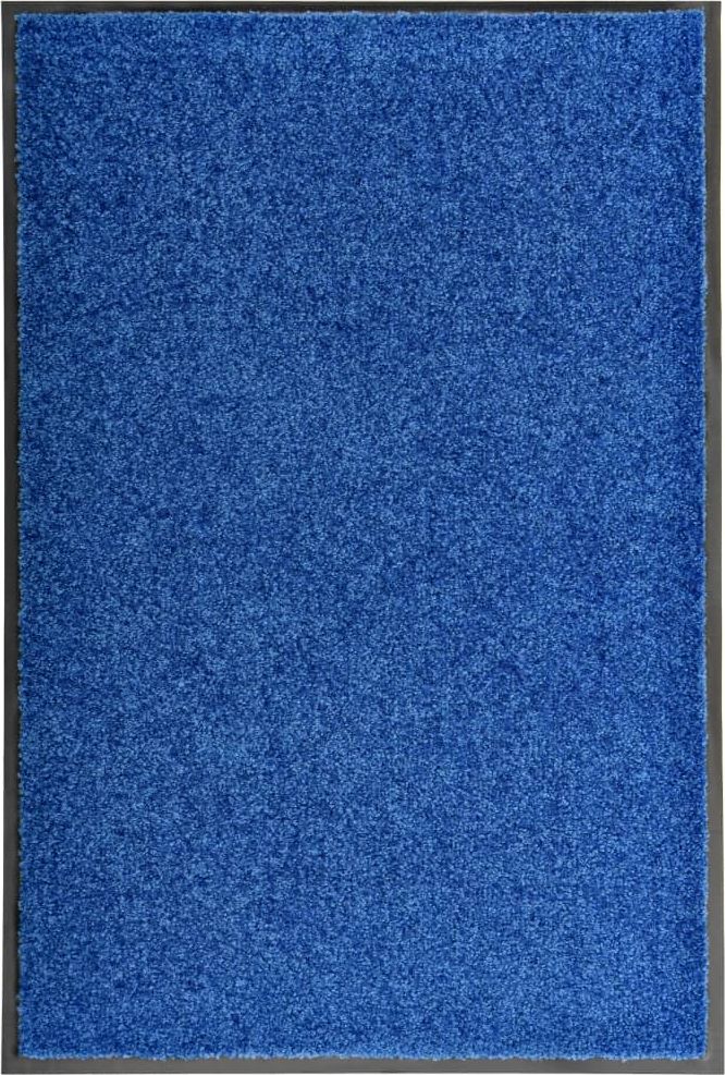 vidaXL Wycieraczka z możliwością prania, niebieska, 60 x 90 cm