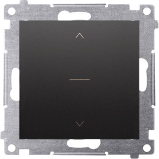 Kontakt-Simon Simon 54 Łącznik roletowy trójpozycyjny 1-0-2 (moduł) czarny mat DZW1K.01/49