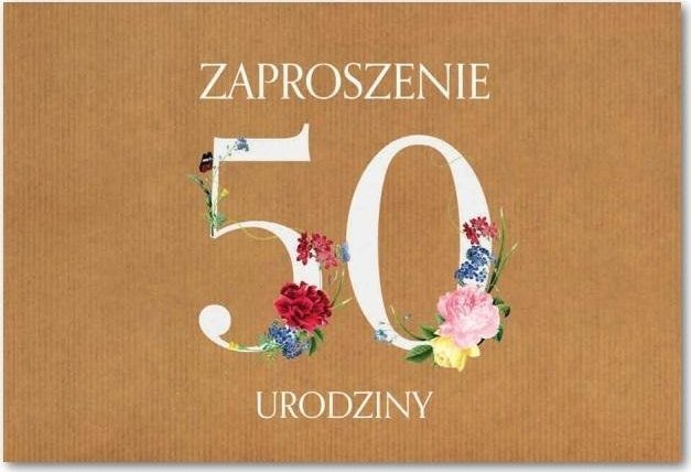Trend Zaproszenie Urodziny 50 ZT39 (10szt.)