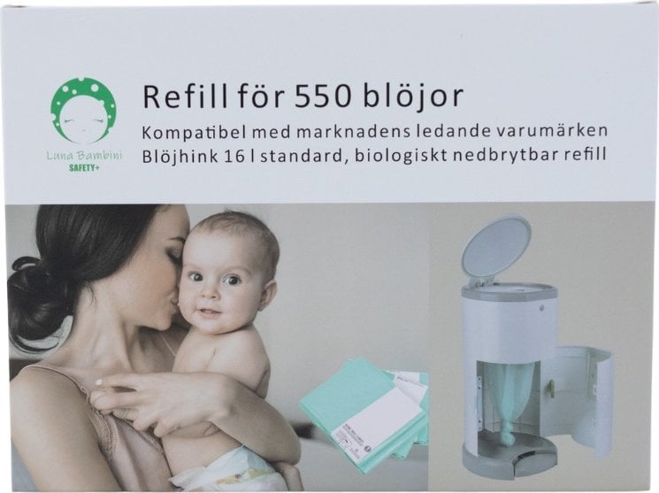 Luna Bambini, Wkład do kosza na pieluchy, biodegradowalny, 1 sztuka, 550 pieluch