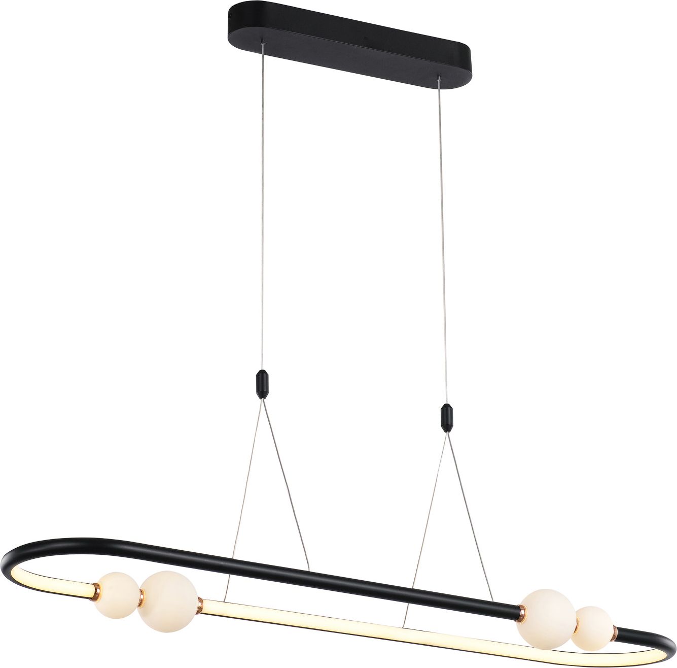 Lampa wisząca Italux Lozanna ledowa nowoczesna czarny (PND-20112035-1C-BL)