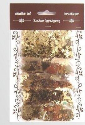 Zestaw elementów złotych z folii 5g