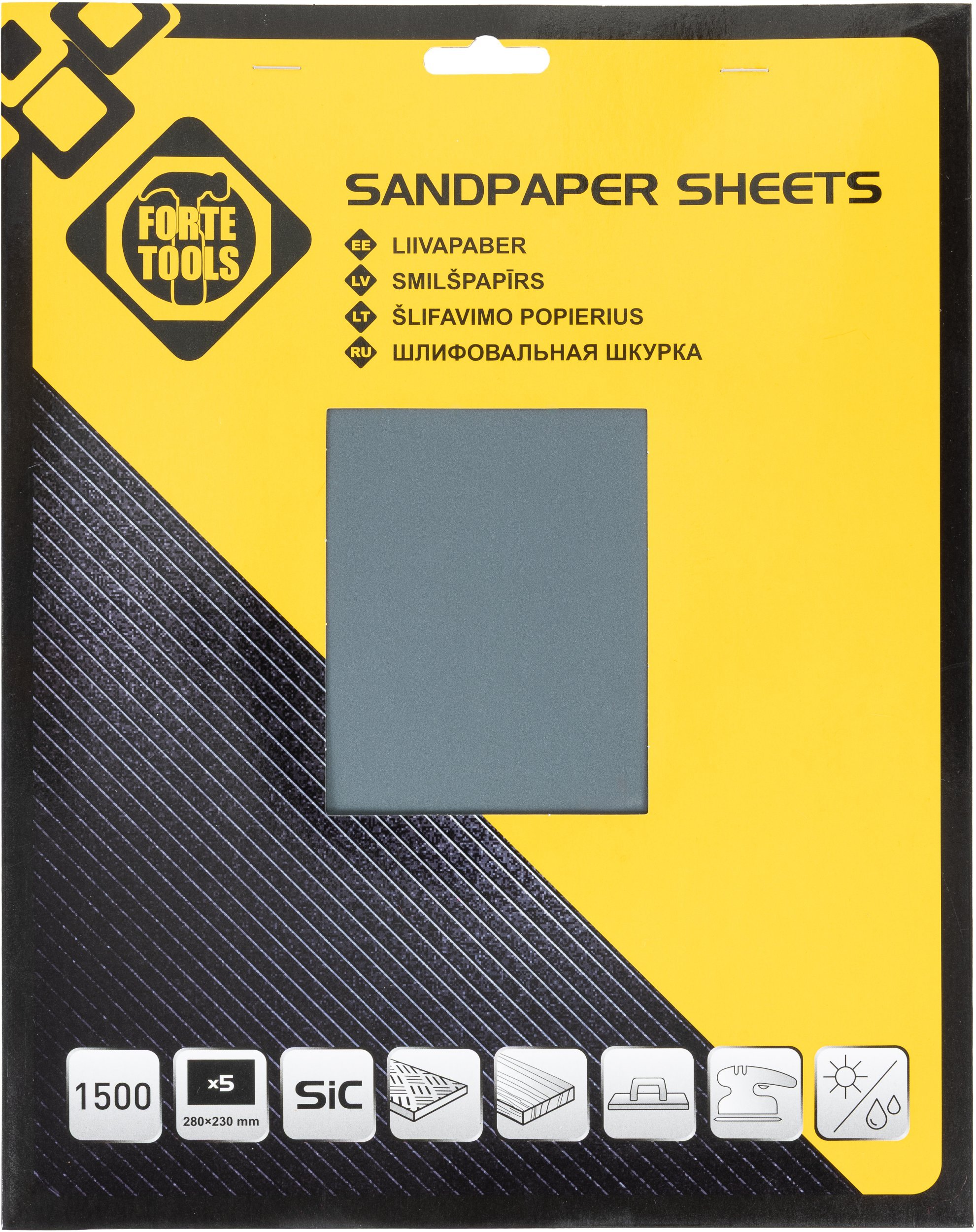 SAND PAPER MET NO1500 230X280 5PCS FT
