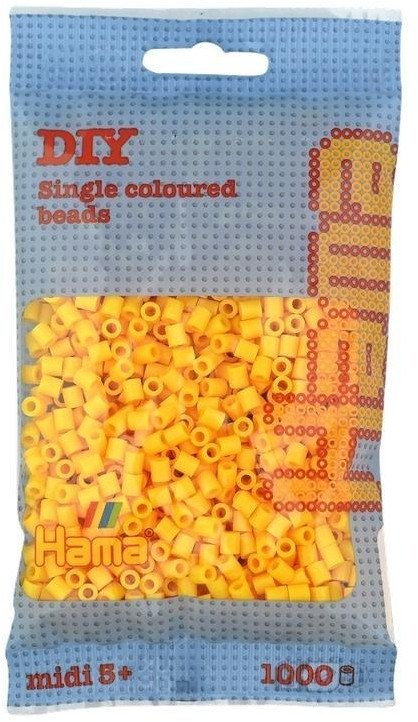 Koraliki Midi w woreczku 1000el żółte