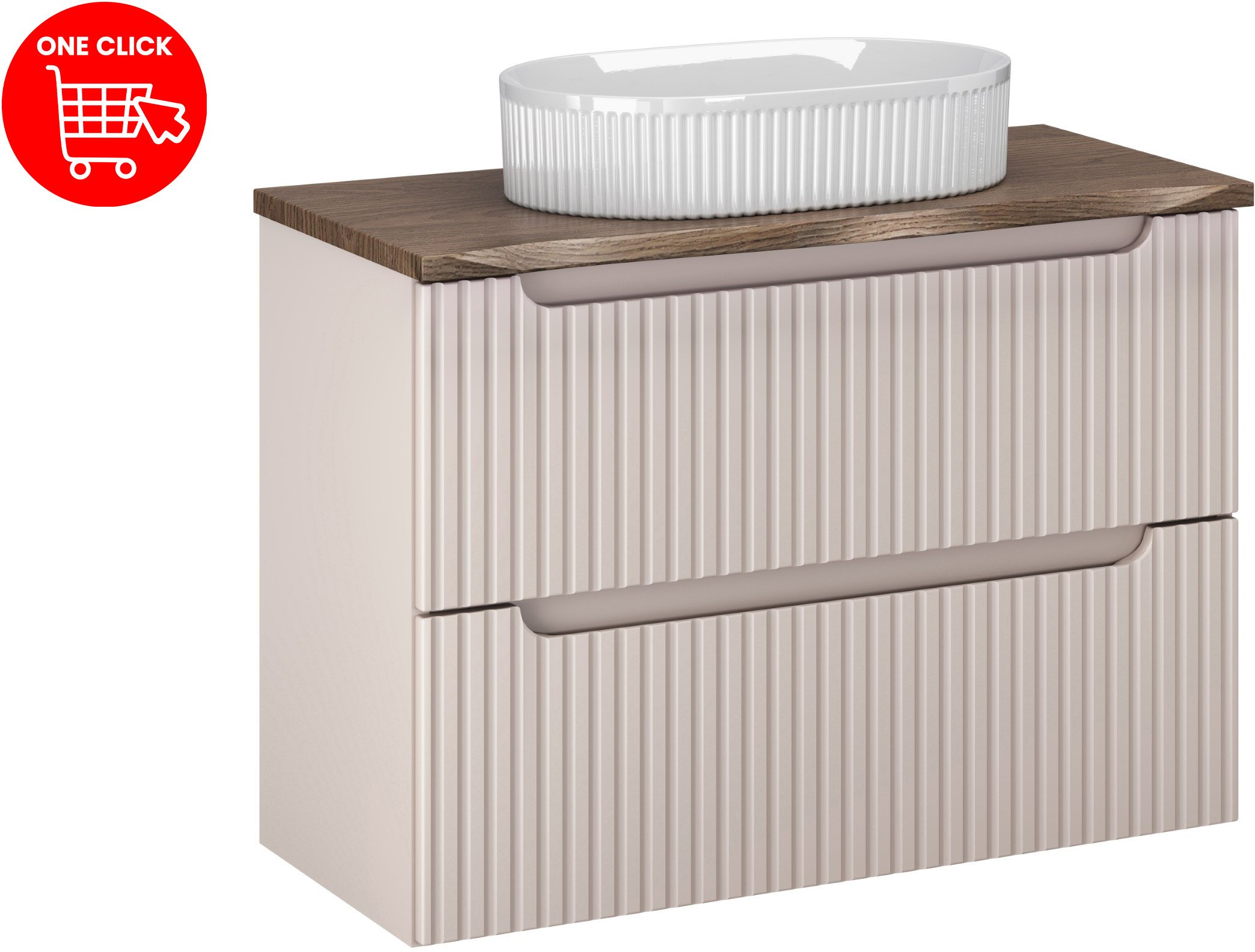 Zestaw meblowy 80cm z blatem i umywalką nablatową Beyond