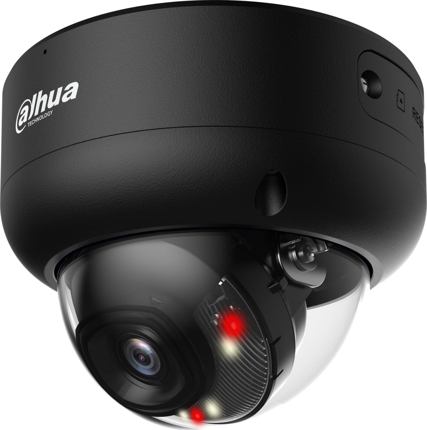 KAMERA WANDALOODPORNA IP IPC-HDBW3649E-AS-IL-0280B-BLACK WizSense Smart Dual Light - 6Mpx 2.8mm DAHUA