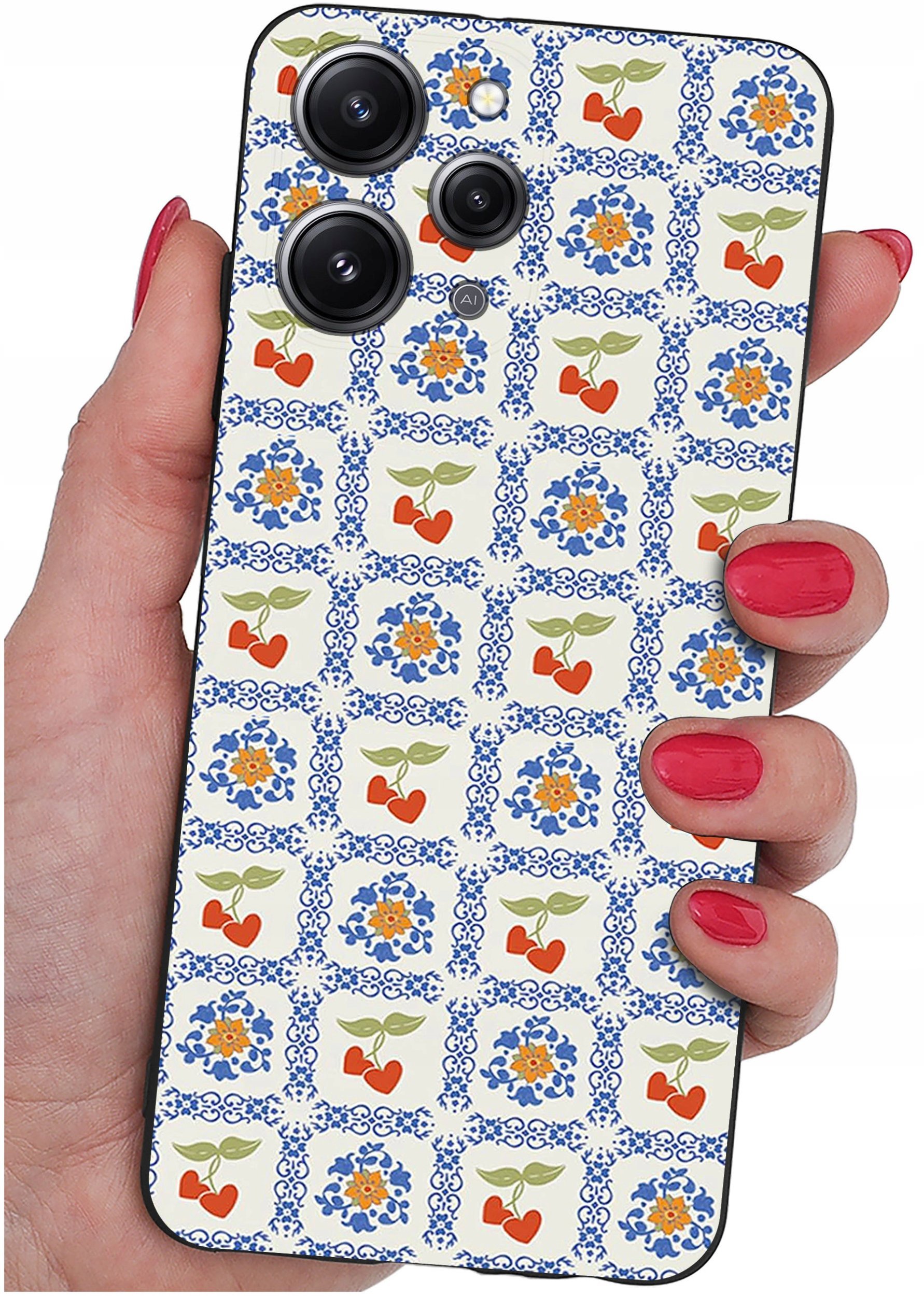 Etui do Xiaomi Redmi 12 4G WZORY |SILIKONOWE MATT CASE + SZKŁO 9H